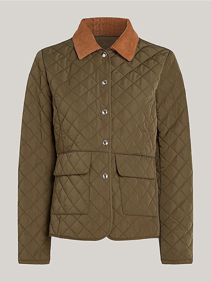Kadın Slim Quilted Ceket Yeşil WW0WW43127RBN