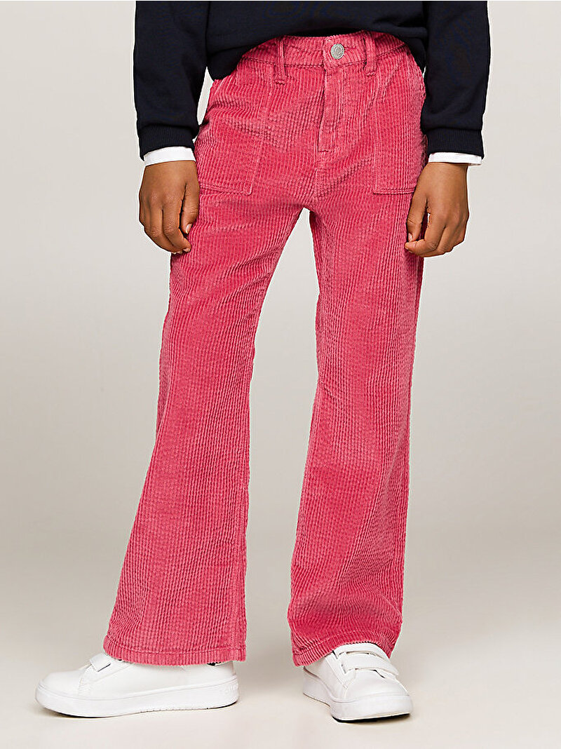 Kız Çocuk Corduroy Flare Pantolon Pembe  KG0KG08219XI0