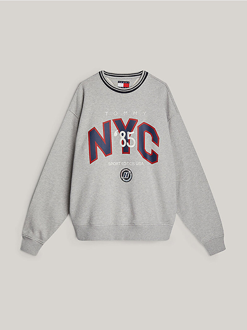 Erkek Tj Game Day Nyc Crew Sweatshirt Gri DM0DM20092P01