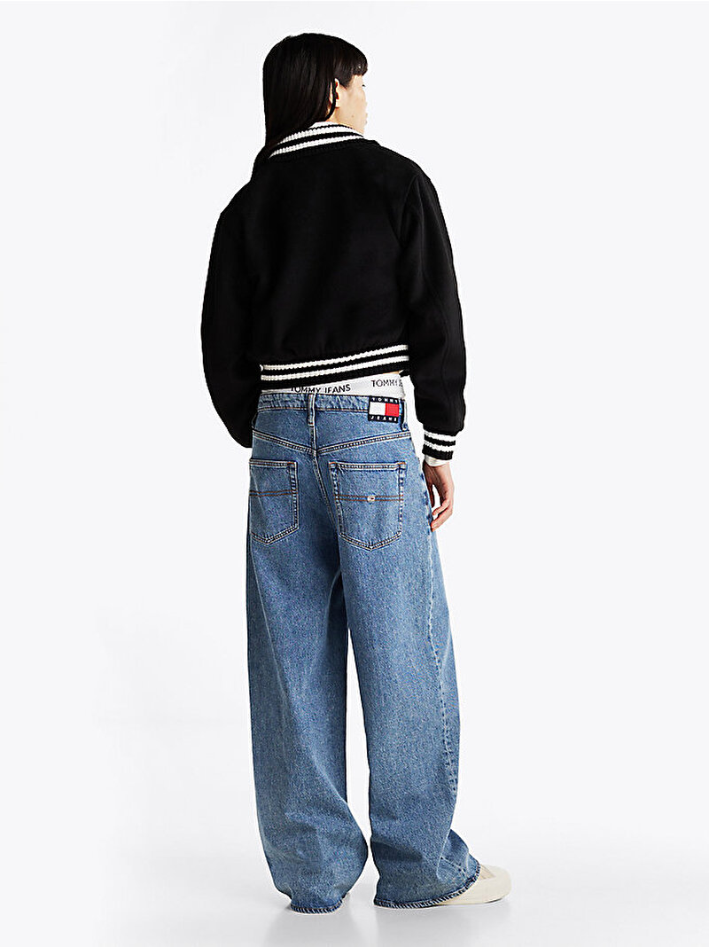 Kadın Tjw Crp Lw Wool Varsity Bomber Ceket Siyah DW0DW20165BDS