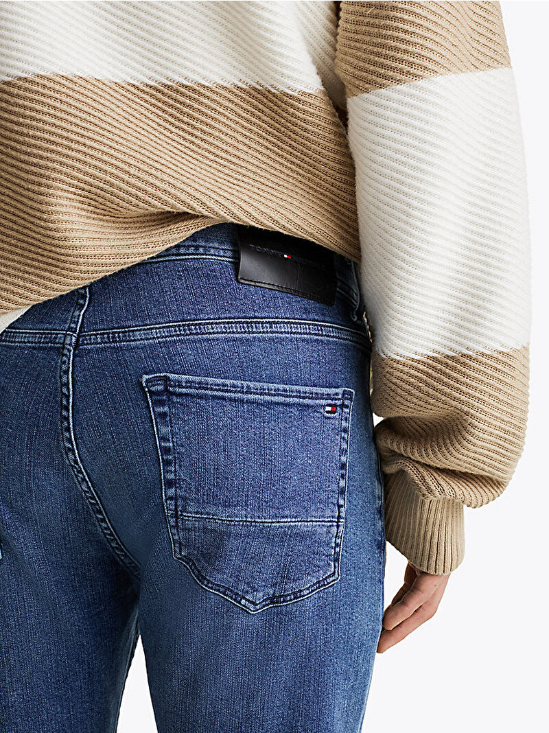 Erkek Slim Bleecker Jean Pantolon Mavi  MW0MW378301BE