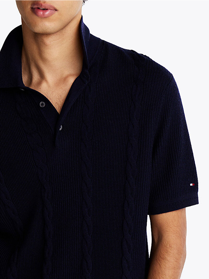 Erkek Dc Cable Polo T-Shirt Lacivert MW0MW37854DW5
