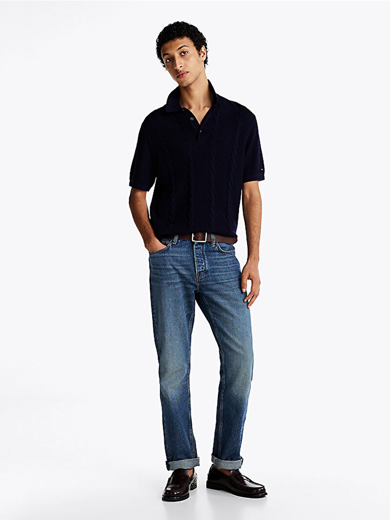 Erkek Dc Cable Polo T-Shirt Lacivert MW0MW37854DW5