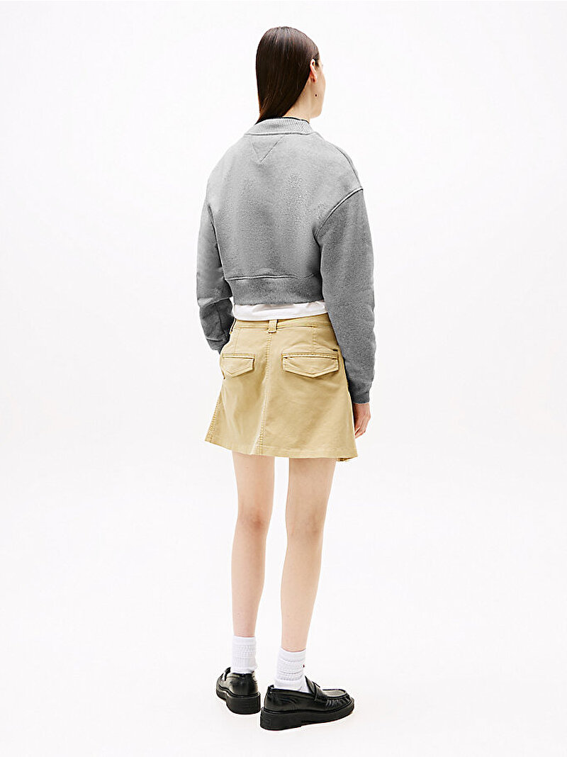 Kadın Tjw Crop Cneck Collar Sweatshirt Gri DW0DW20536P6N