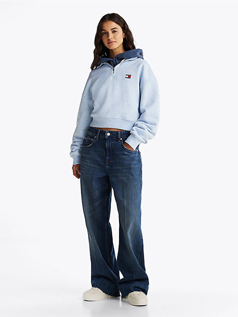 Kadın Tjw Bxy Crp Badge Sweatshirt Mavi  DW0DW19410DSC