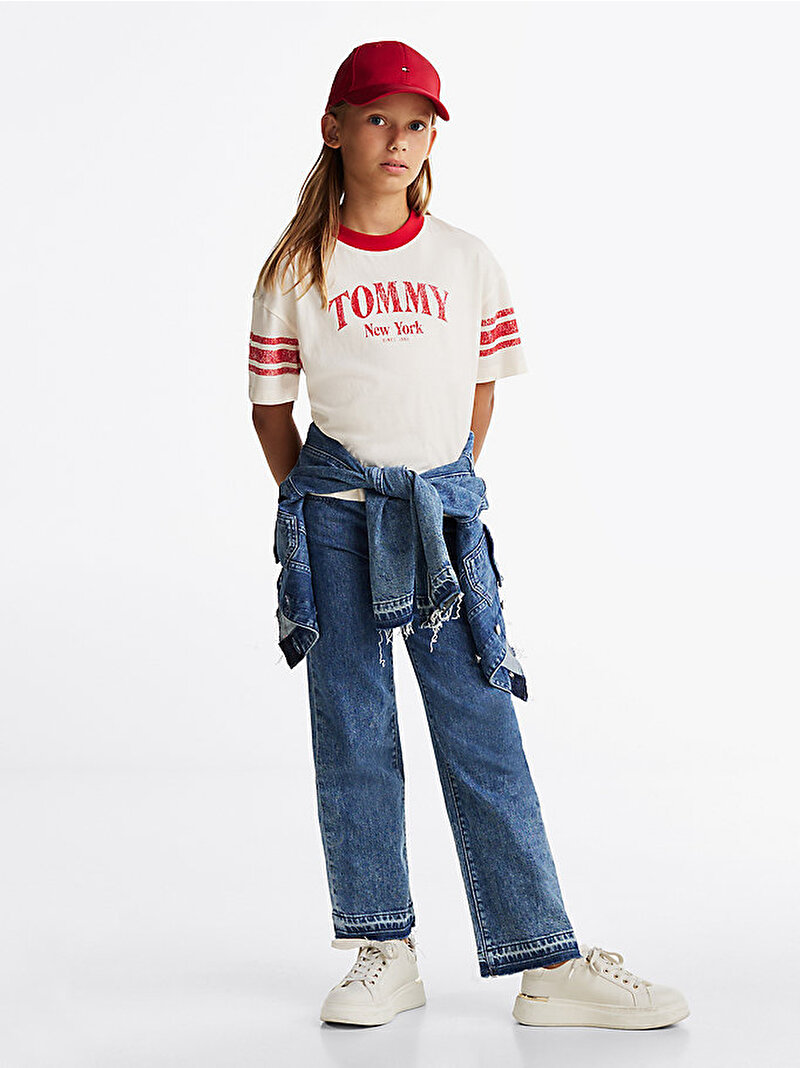 Kız Çocuk Varsity Colorblock T-Shirt Çok renkli KG0KG08293YBH