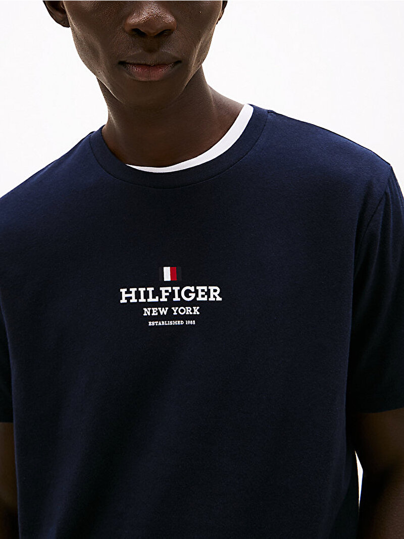 Erkek Rwb Hilfiger T-Shirt Lacivert MW0MW38980DW5