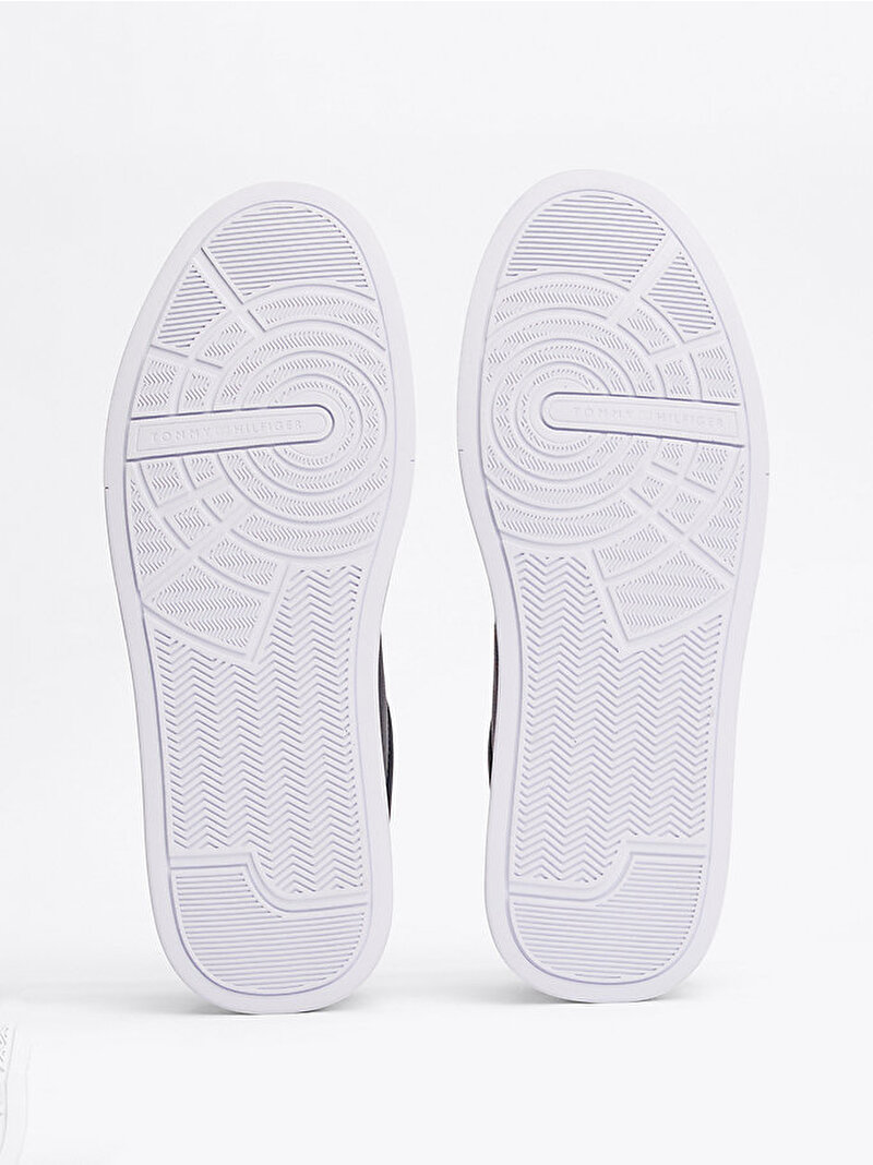 Erkek Th Court Leather Detail Sneaker Lacivert FM0FM05367DW5