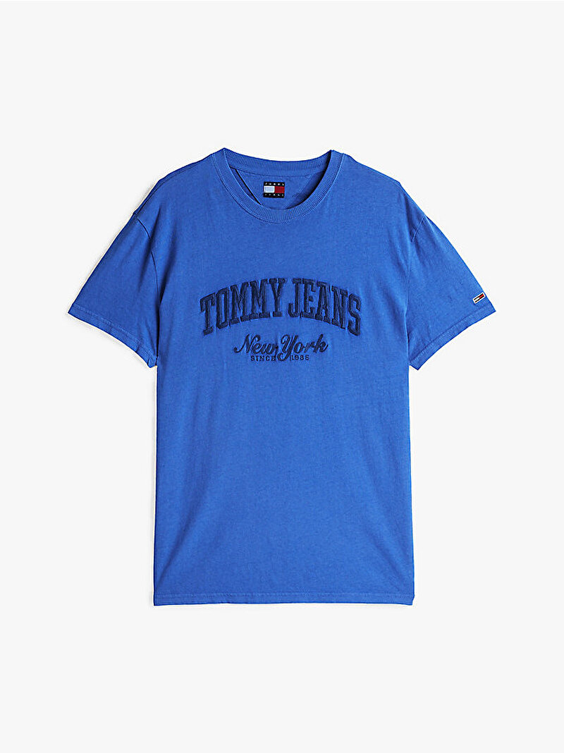 Erkek Tjm Reg Vintage Varsity T-Shirt Mavi  DM0DM20356C6E