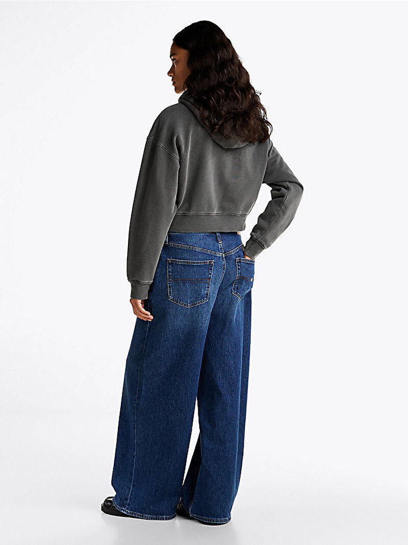 Kadın Tjw Boxy Crop Sweatshirt Siyah DW0DW19413BDS