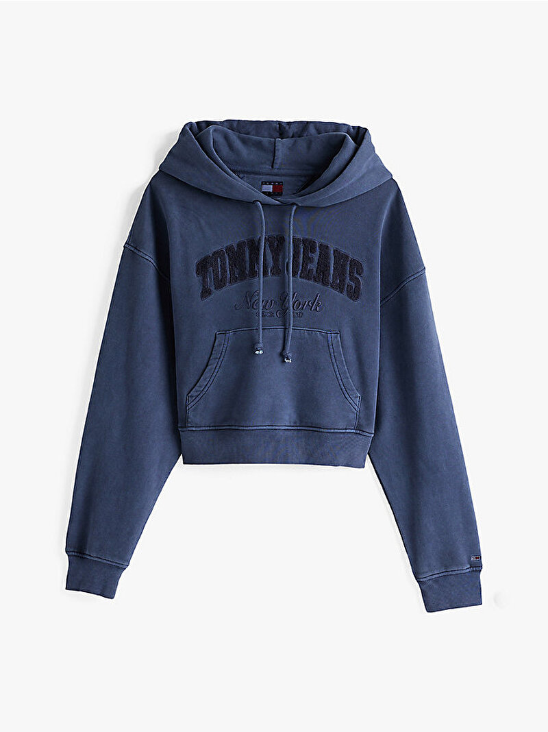 Kadın Tjw Boxy Crop Sweatshirt Lacivert DW0DW19413C1G