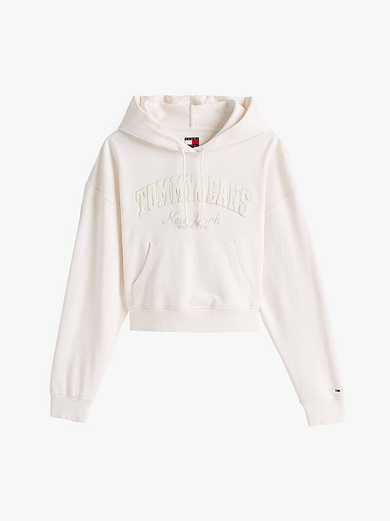 Kadın Tjw Boxy Crop Sweatshirt Beyaz  DW0DW19413YBH