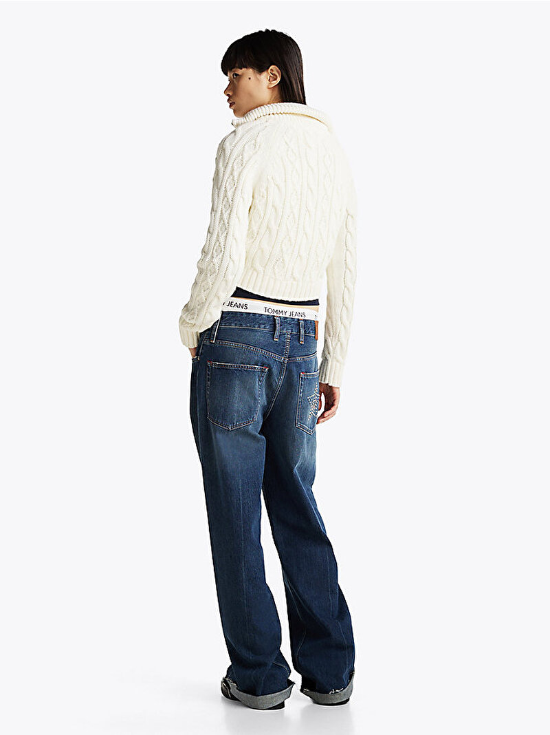Kadın Tjw Reg 1/4 Zip Kazak Beyaz  DW0DW20269YBH