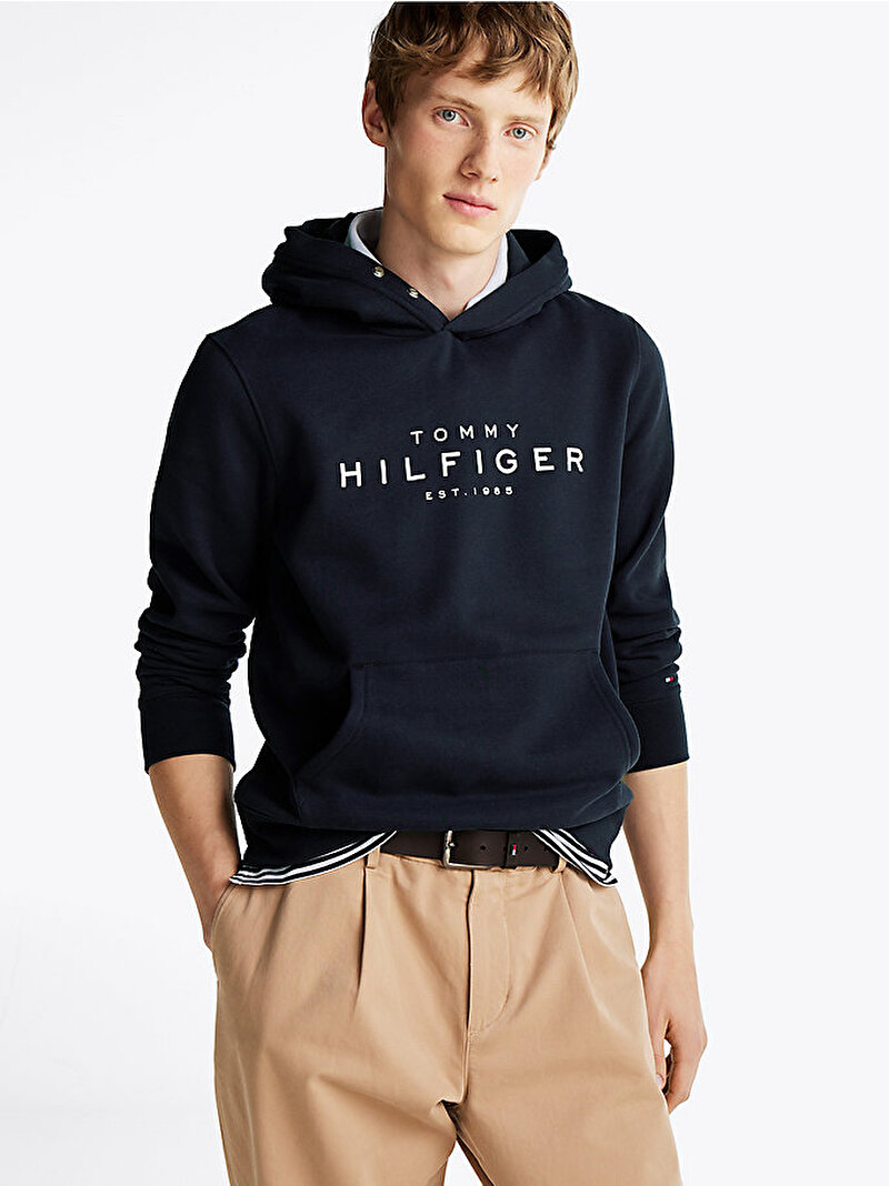 Erkek Tommy Hilfiger Hoodie Lacivert MW0MW37455DW5