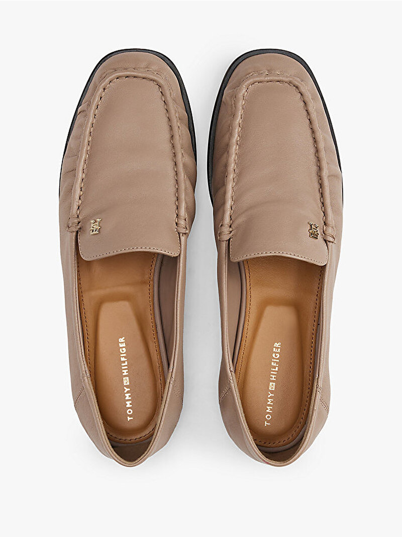 Kadın Soft Leather Squared Loafer Bej  FW0FW08412AFE
