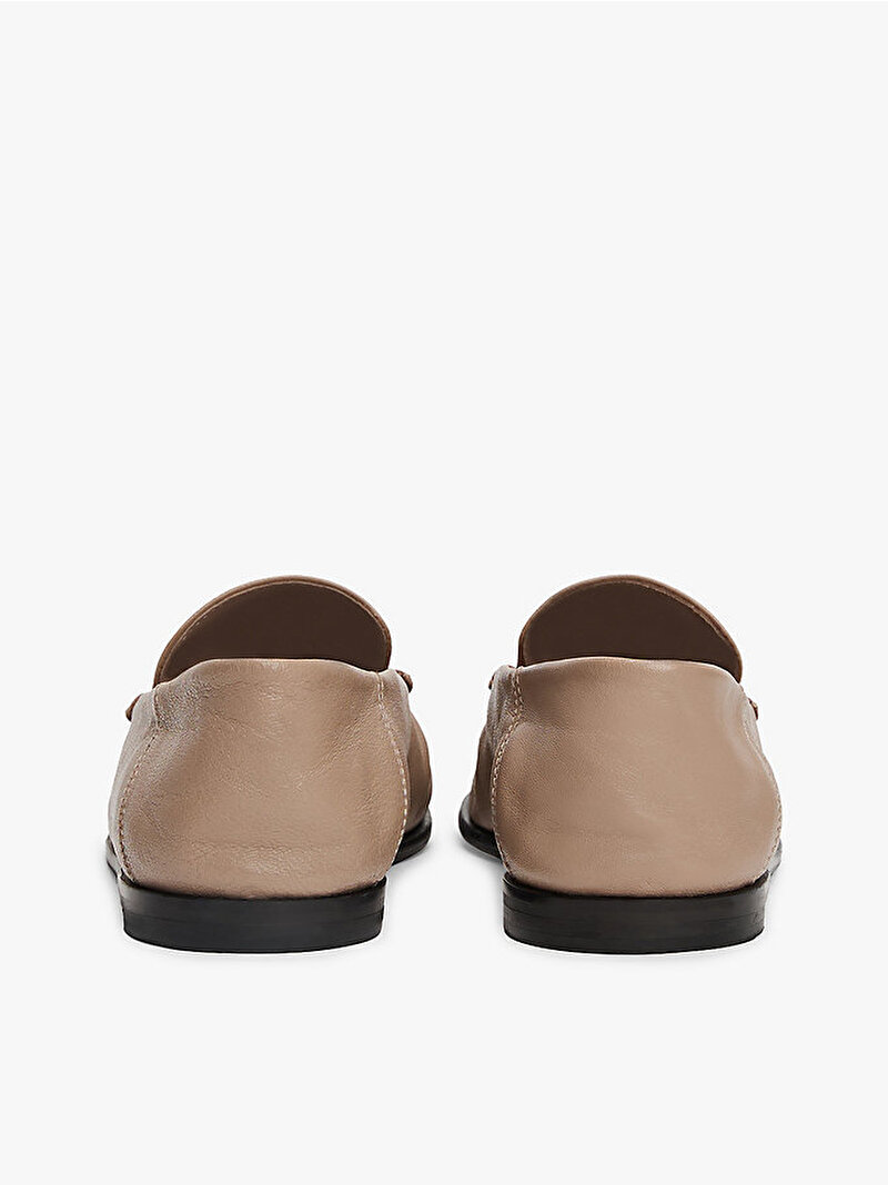 Kadın Soft Leather Squared Loafer Bej  FW0FW08412AFE