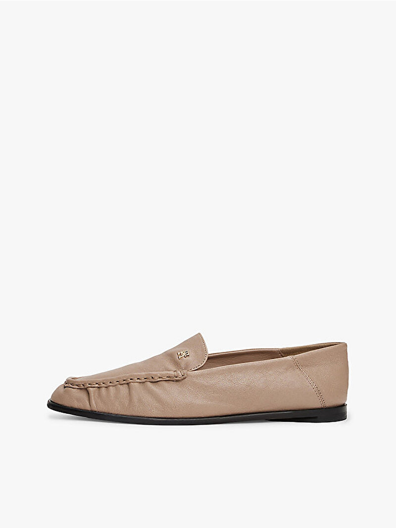 Kadın Soft Leather Squared Loafer Bej  FW0FW08412AFE
