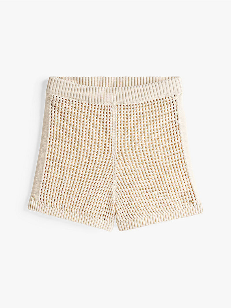 Kadın Short Crochet Şort Bej  UW0UW05869ACJ