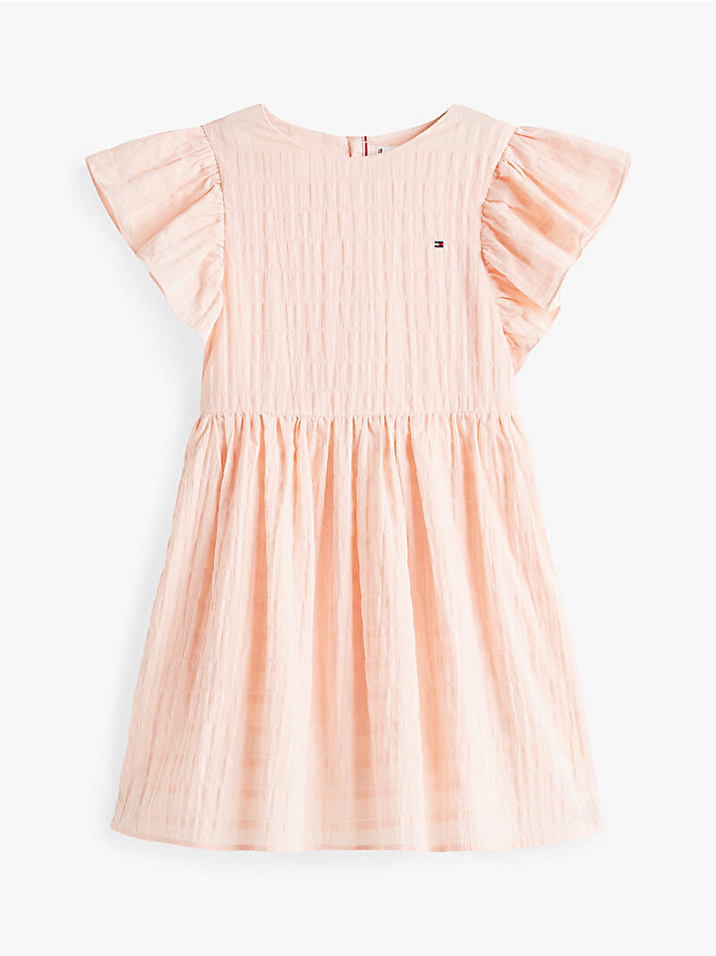 Kız Çocuk Textured Cotton Elbise Pembe  KG0KG08472TKZ
