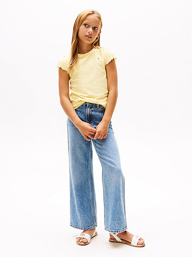 Kız Çocuk Essential Ruffle T-Shirt Sarı KG0KG07052ZF0