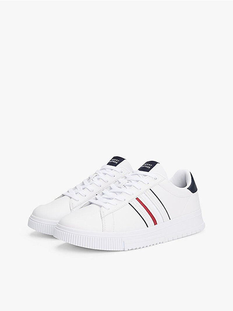 Erkek Modern Cupsole Stripe Sneaker Beyaz  FM0FM05406YBS