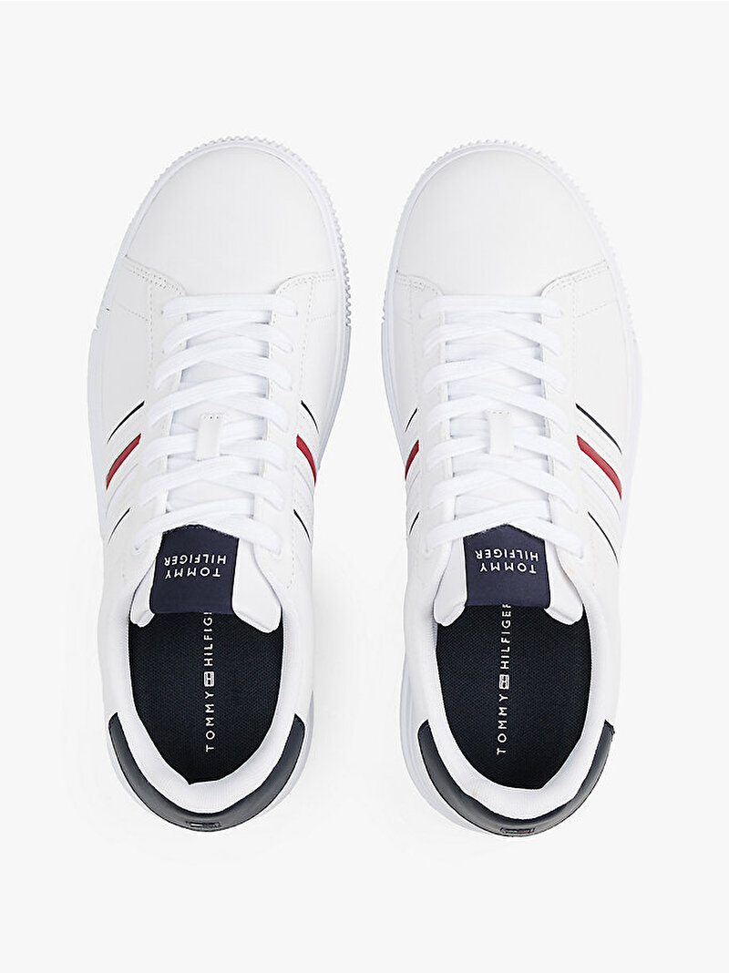 Erkek Modern Cupsole Stripe Sneaker Beyaz  FM0FM05406YBS