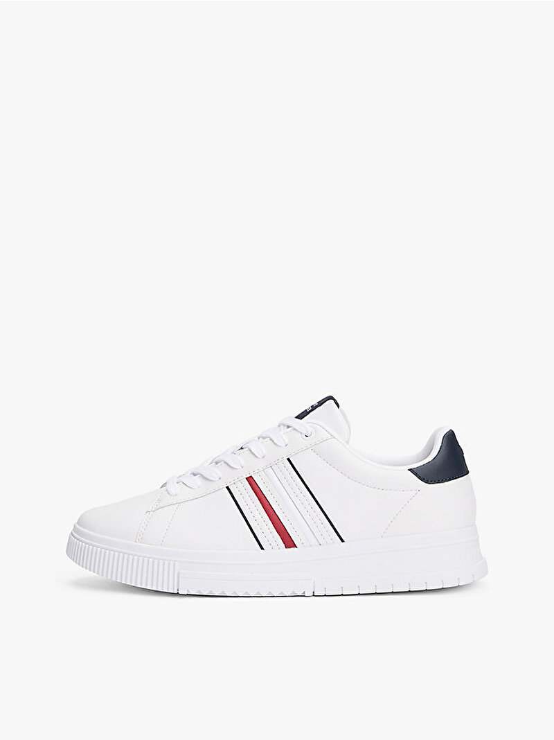 Erkek Modern Cupsole Stripe Sneaker Beyaz  FM0FM05406YBS