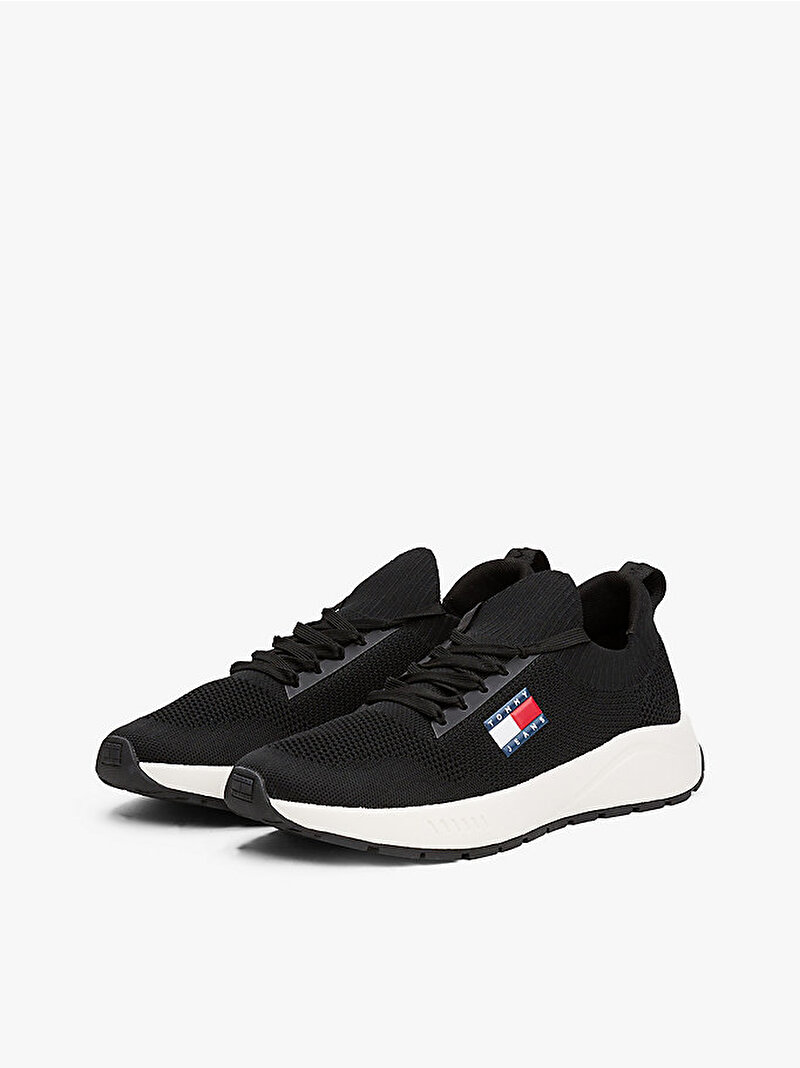 Erkek Tjm Runner Kntitted Sneaker Siyah EM0EM01555BDS