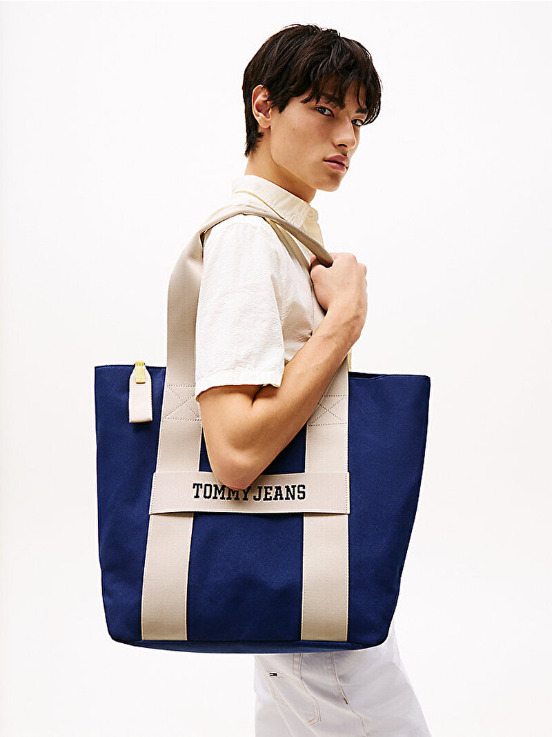Erkek Tjm Retro Cool Tote Çanta Mavi  AM0AM13278C67