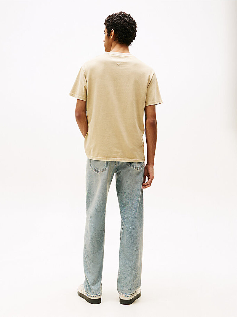 Erkek Tjm Rlx Tj Label T-Shirt Bej  DM0DM203440F4