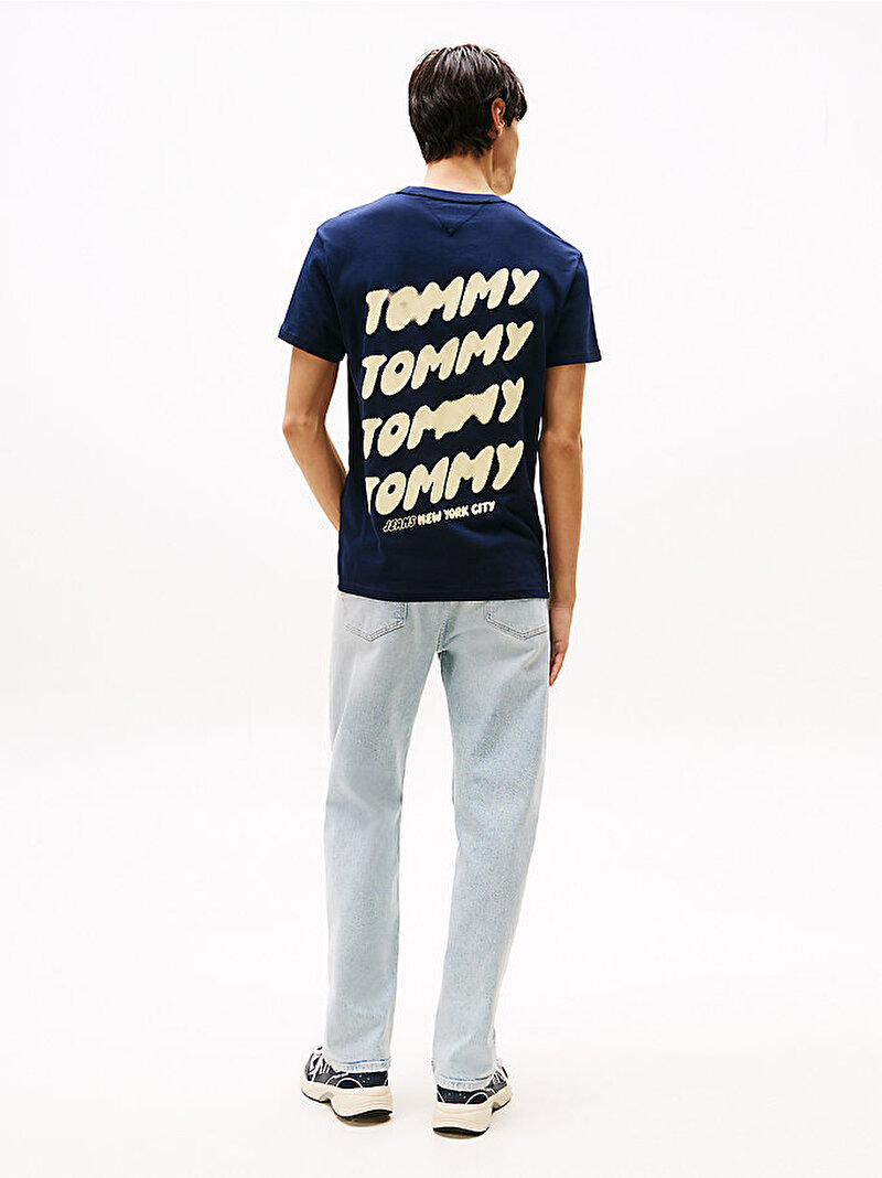 Erkek Tjm Reg Bubble Back T-Shirt Lacivert DM0DM21864C1G
