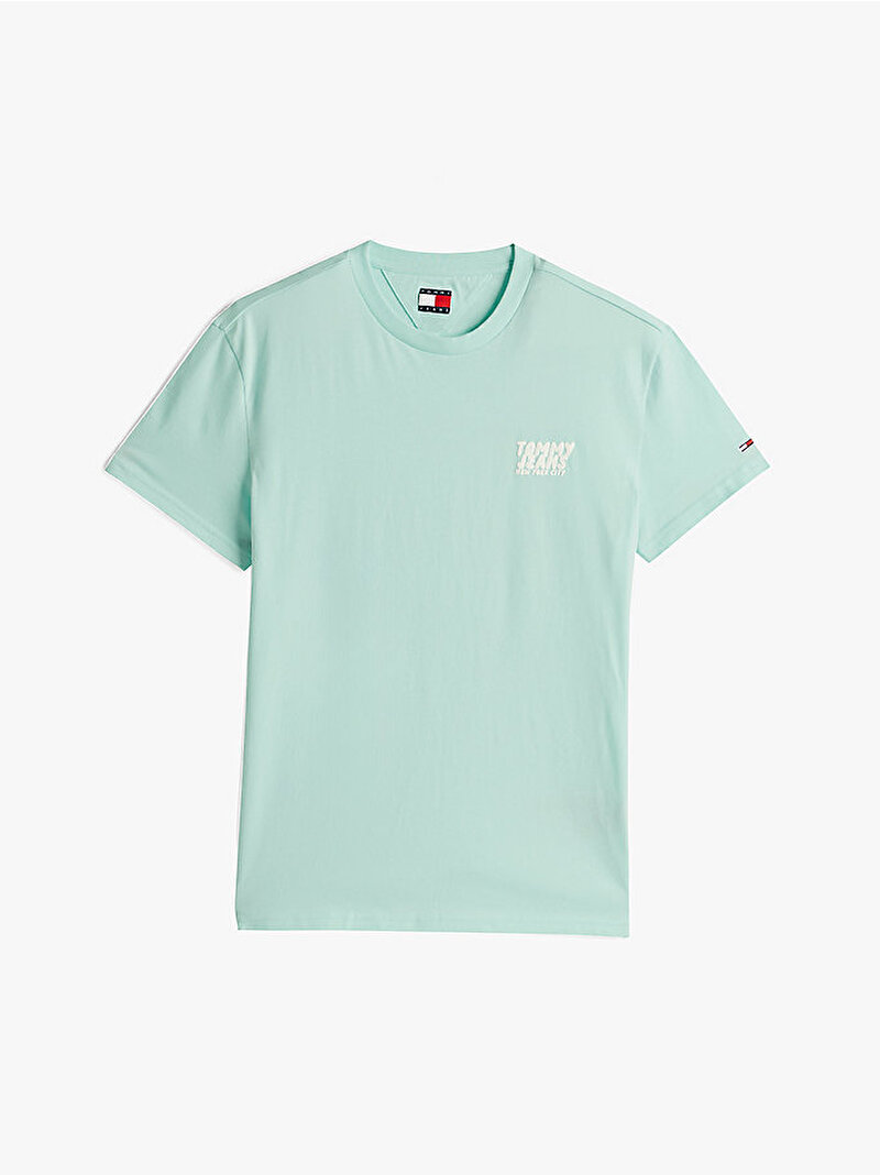 Erkek Tjm Reg Bubble Back T-Shirt Yeşil DM0DM21864L6V