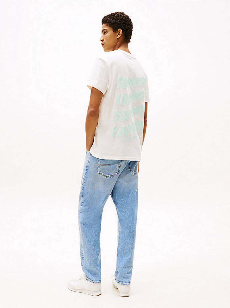 Erkek Tjm Reg Bubble Back T-Shirt Beyaz  DM0DM21864YBH