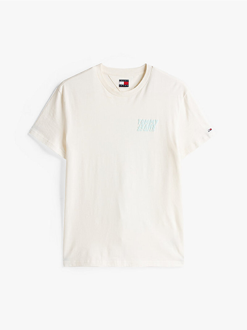 Erkek Tjm Reg Bubble Back T-Shirt Beyaz  DM0DM21864YBH