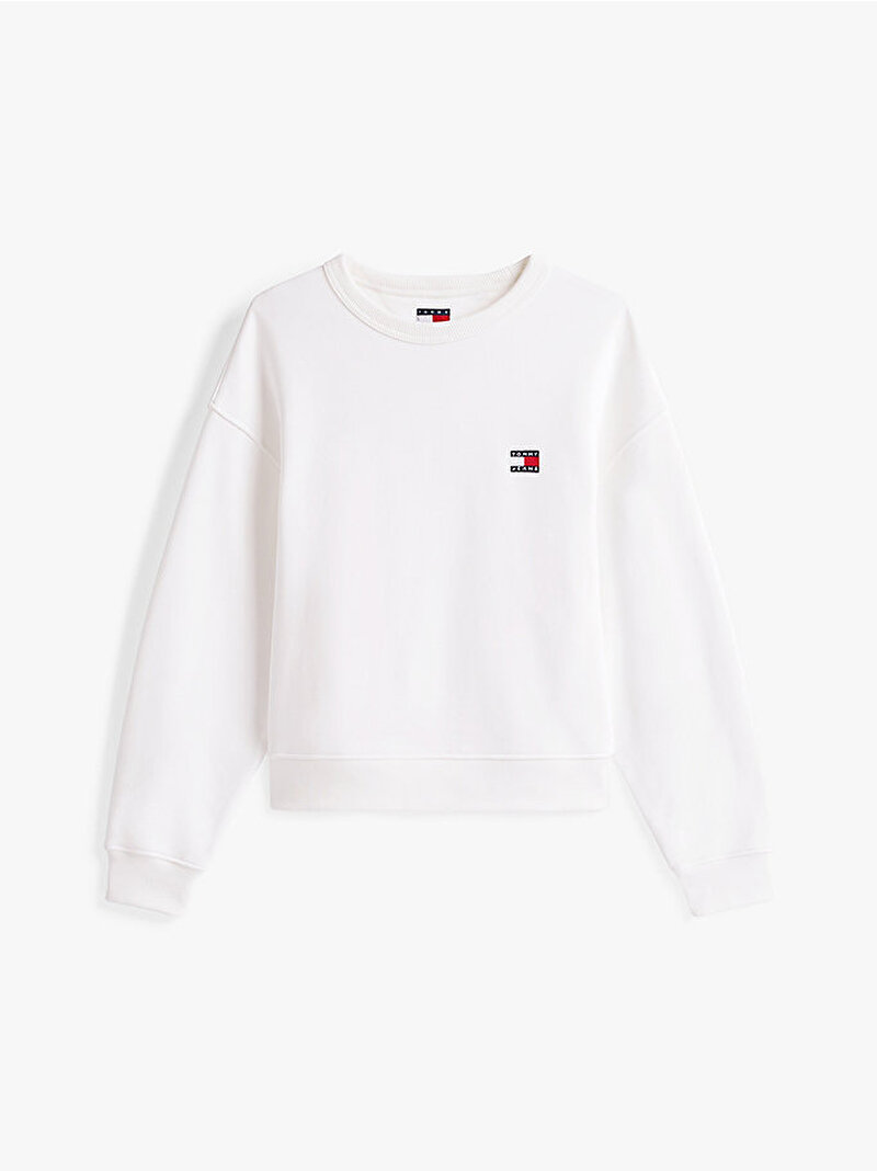 Kadın Tjw Bxy Badge Crew Sweatshirt Ekru DW0DW19408YBL