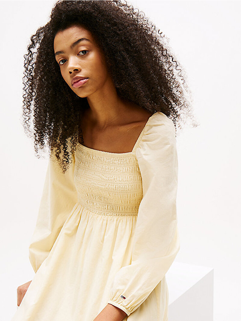 Kadın Tjw Cotton Voile Mid Elbise Bej  DW0DW21335ZGA