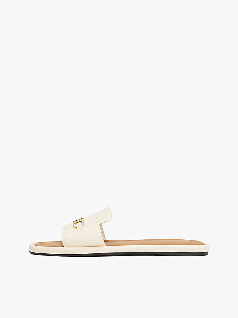 Kadın Leather Horsebit Terlik Bej  FW0FW08420ACJ