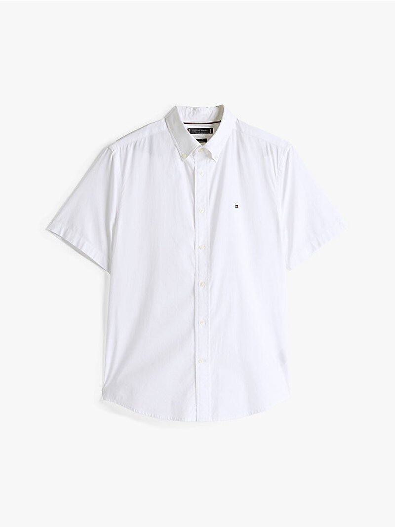 Erkek Flex Poplin Solid Gömlek Beyaz  MW0MW37584YCF