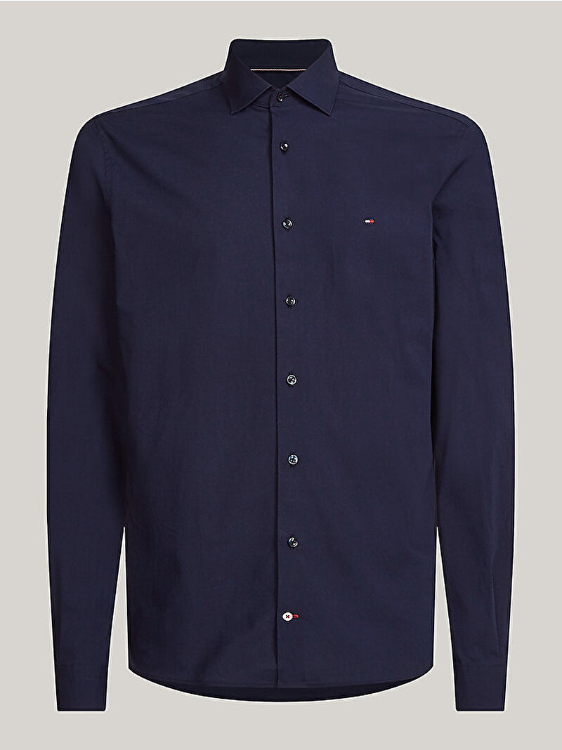 Erkek Cl Flex Poplin Gömlek Lacivert MW0MW38347CHS