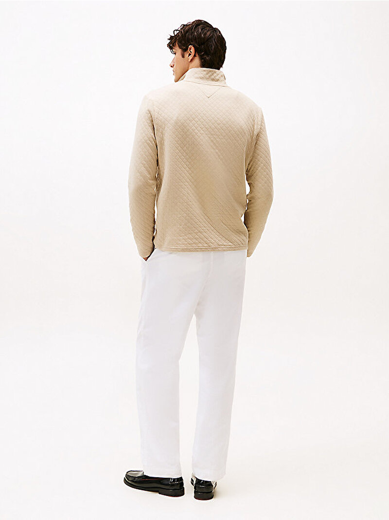 Erkek Performance 1/4 Zip Sweatshirt Bej  MW0MW38693RBT