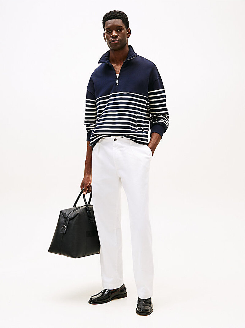 Erkek Placed Stripe Sweatshirt Lacivert MW0MW393030A4