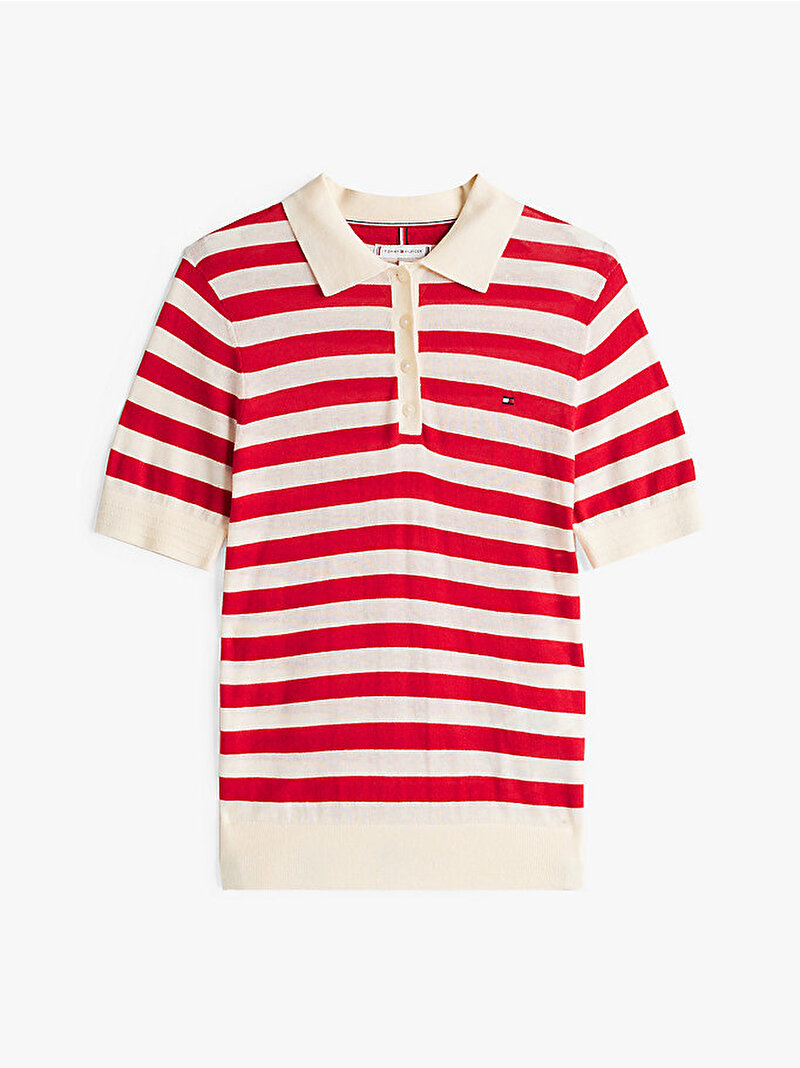 Kadın Co Lyocell Button T-Shirt Kırmızı WW0WW379370FJ