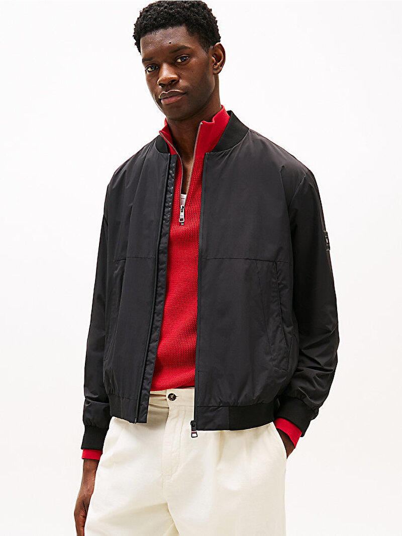 Erkek Branded Bomber Ceket Siyah MW0MW39199BDS