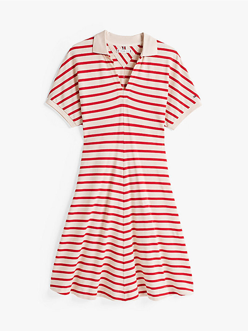 Kadın Lyocell Open-Neck Elbise Kırmızı WW0WW445130AH