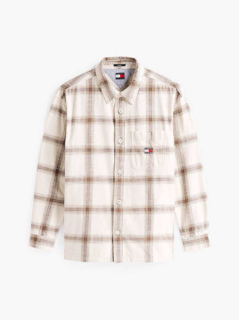 Erkek Tjm Cotton Slub Check Gömlek Çok renkli DM0DM21343YBH