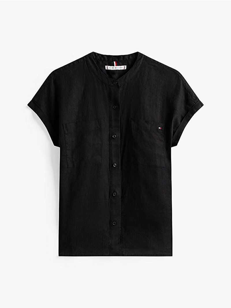 Kadın Adaptive Ess Linen Gömlek Siyah WW0WW45865BDS