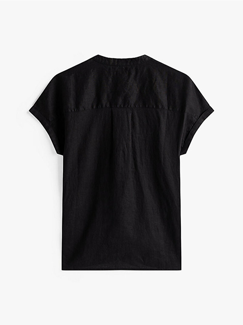 Kadın Adaptive Ess Linen Gömlek Siyah WW0WW45865BDS