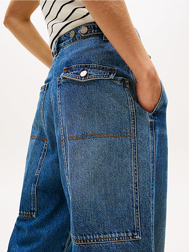 Kadın Utility Jean Pantolon Lacivert WW0WW475711CE