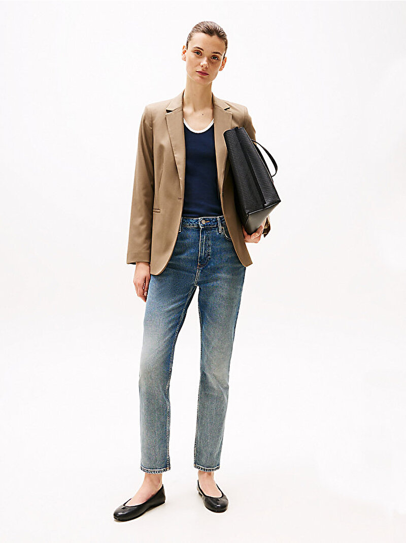 Kadın Slim Cigarette Jean Pantolon Mavi  WW0WW443511A5