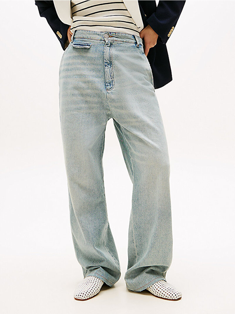 Kadın Utility Jean Pantolon Mavi  WW0WW475711CD